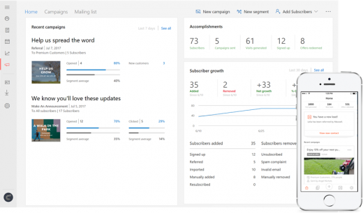 Microsoft Connections marketing tools for Office 365