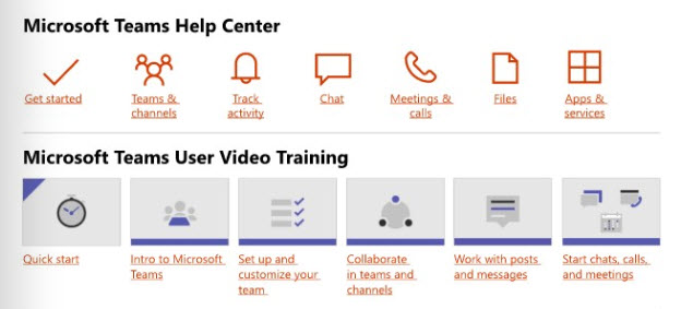 Support and Training for Microsoft Teams