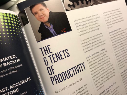 Article on the 6 tenets of productivity from the ESPC18 conference magazine