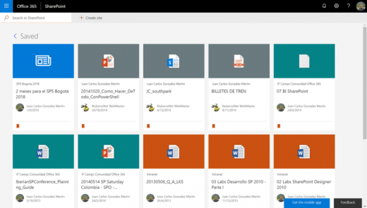 SharePoint Online save for later feature