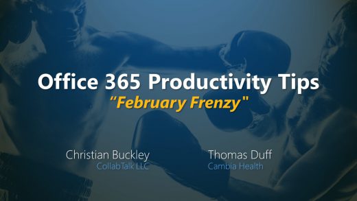 Office 365 Productivity Tips February Frenzy summary