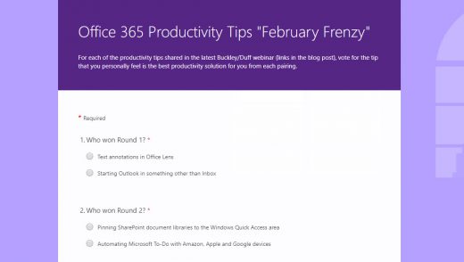 February 2019 productivity tips blog voting