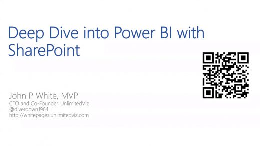 John White presentation on Power BI and SharePoint for MUGUT