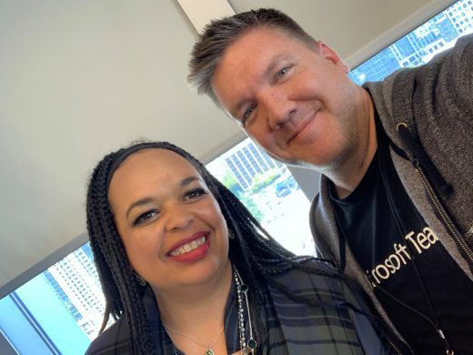 Me with Microsoft's Karuana Gatimu at the #TeamsSummit