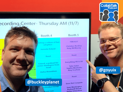 Christian Buckley and Greg McMurray at the Microsoft Ignite conference Podcast Center