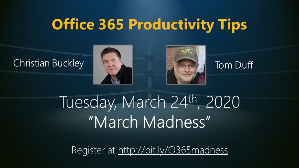 Office 365 Productivity Tips March Madness