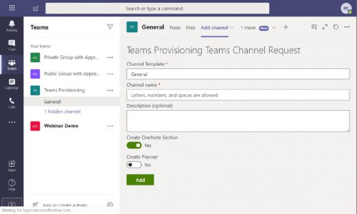 Microsoft Teams team and channel administration