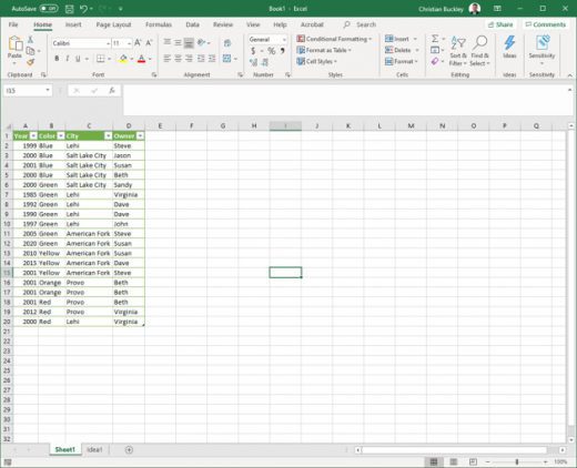 Visualize your Data with Ideas in Excel – buckleyPLANET