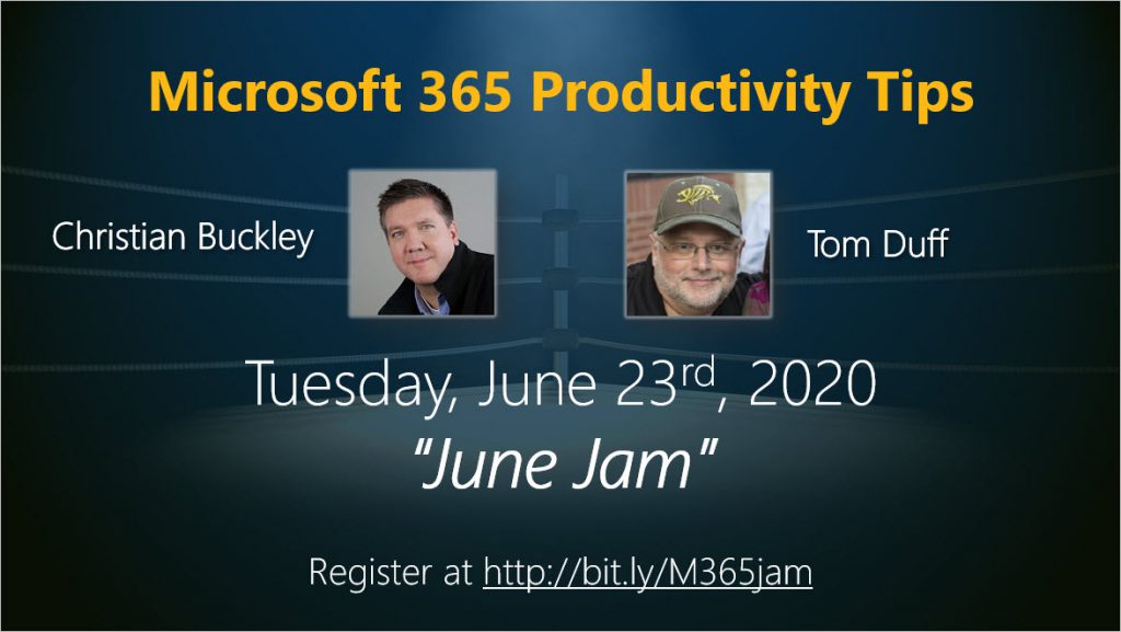 June 2020 Microsoft 365 Productivity Tips webinar - June Jam