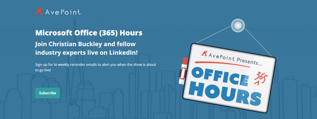 Register for the AvePoint Office 365 Hours (#O365hours) series