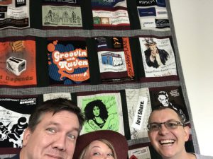 Me, Tasha and Tom in front of the #ShareQuilt