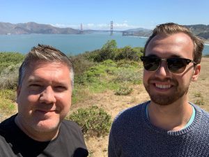 Nicholas and I with the Golden Gate Bridge in the background