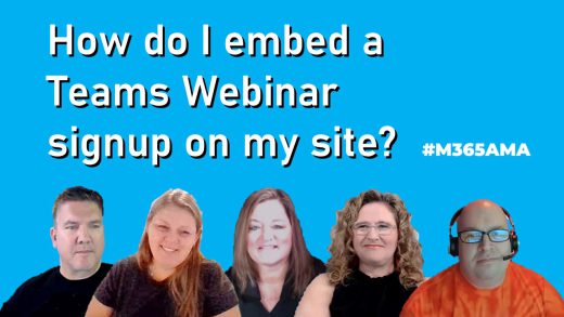 How do I embed a Teams Webinar signup on my site? #M365AMA