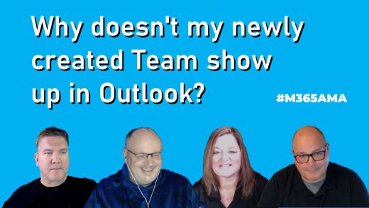 Why doesn't my newly created Team show up in Outlook? #M365AMA