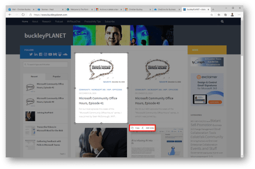 Capture and share images with Microsoft Edge