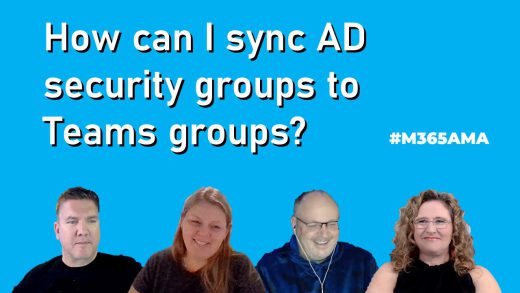 How can I sync AD security groups to Teams groups? #M365AMA
