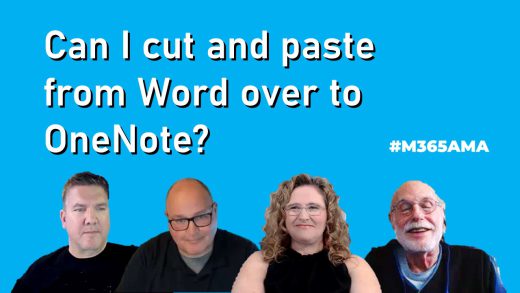 Can I cut and paste from Word over to OneNote? #M365AMA