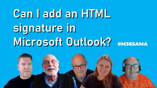 Can I add an HTML signature in Outlook? #M365AMA