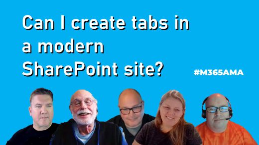 Can I create tabs in a modern SharePoint site? #M365AMA