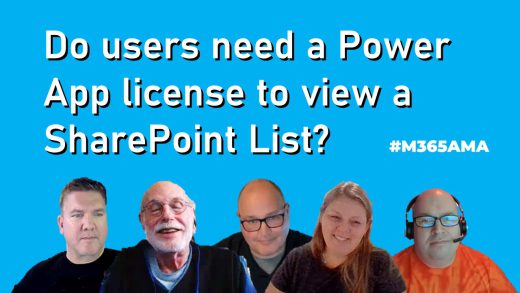 Do end users need a Power App license to view a SharePoint List? #M365AMA