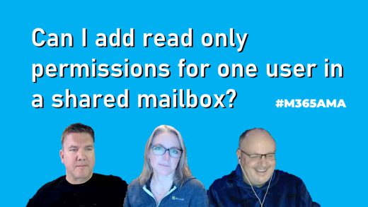 Can I add read only permissions for one person in a shared mailbox? #M365AMA