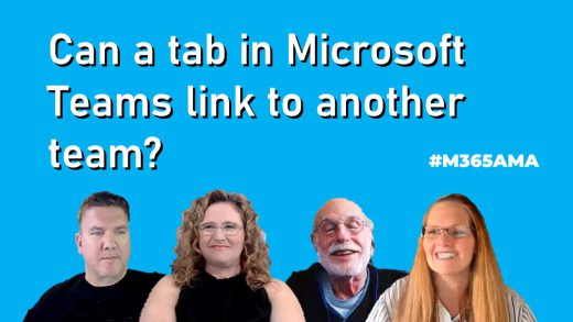 Can a tab in Microsoft Teams link to another team? #M365AMA