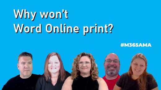Why won't Word Online print? #M365AMA
