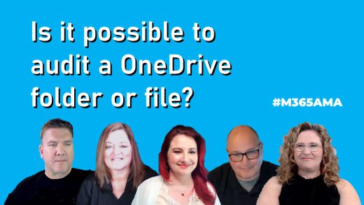 Is it possible to audit a OneDrive folder or file? #M365AMA