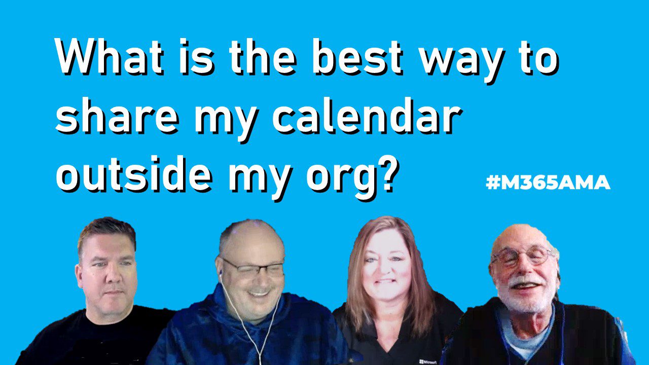 What is the best way to share my calendar outside of my organization? #