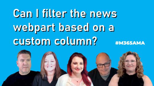 Can I filter the news webpart based on a custom column? #M365AMA