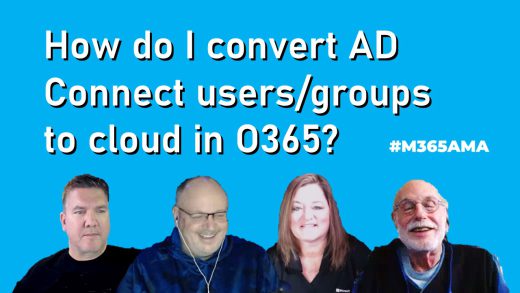 How do I convert AD Connect users/groups to cloud in O365? #M365AMA
