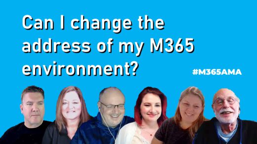 Can I change the address of my M365 environment? #M365AMA