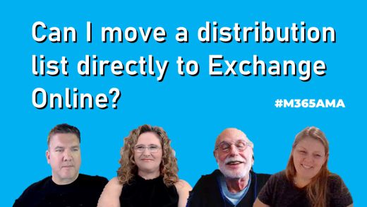 Can I move a distribution list directly to Exchange Online? #M365AMA