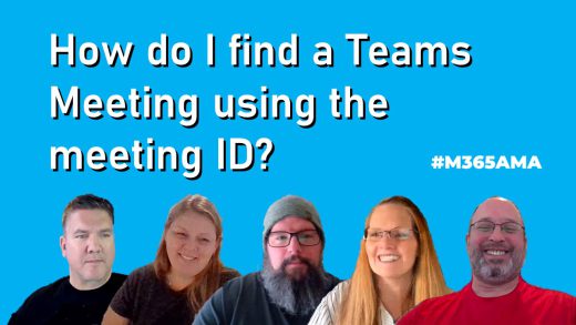 How do I find a Teams Meeting using the meeting ID? #M365AMA