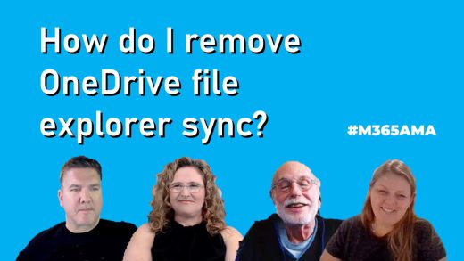 How do I remove OneDrive file explorer sync? #M365AMA