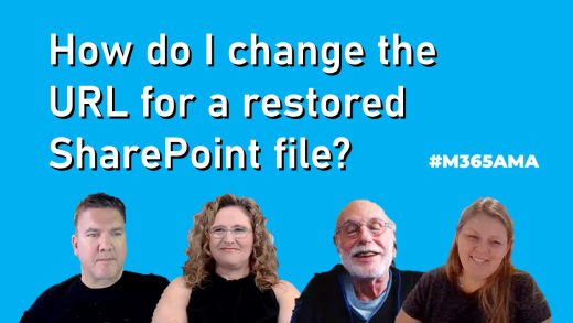 How do I change the URL for a restored SharePoint file? #M365AMA