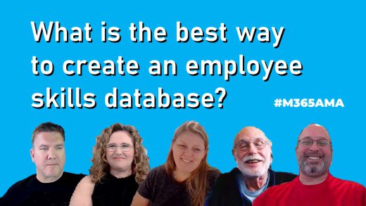 What is the best way to create an employee skills database? #M365AMA