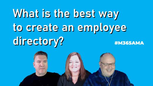 What is the best way to create an employee directory? #M365AMA
