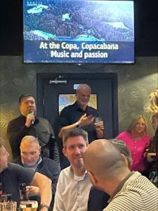 Karaoke at ESPC23 with the Rencore team and partners