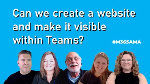 Can we create a website and make it visible within Teams? #M365AMA