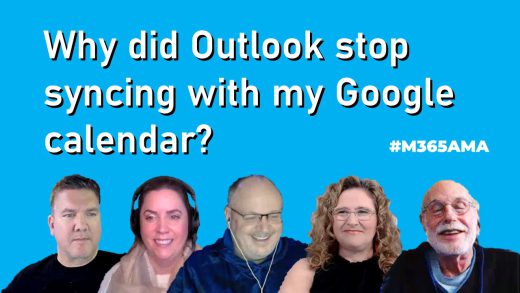 Why did Outlook stop syncing with my Google calendar? #M365AMA