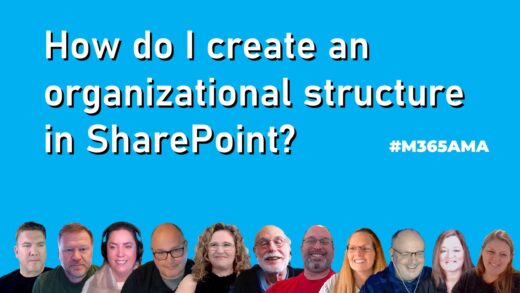 How do I create an organizational structure in SharePoint? #M365AMA