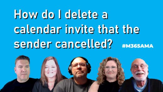 How do I delete a calendar invite that the sender cancelled? #M365AMA