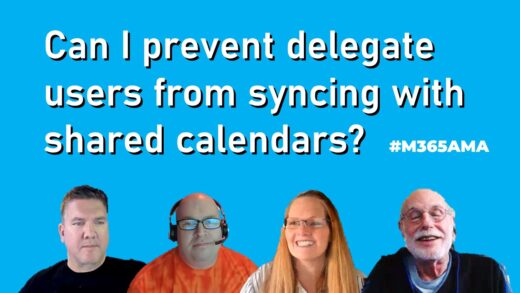 Can I prevent delegate users from syncing with shared calendars? #M365AMA