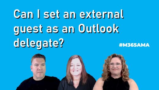 Can I set an external guest as an Outlook delegate? #M365AMA