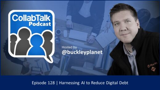 CollabTalk Podcast Episode 128 on "Harnessing AI to Reduce Digital Debt"
