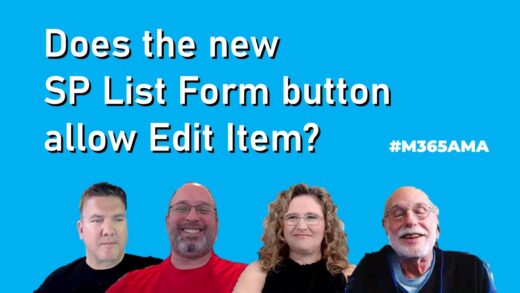 Does the new SP List Form button allow Edit Item? #M365AMA