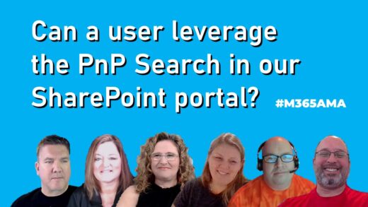 Can a user leverage the PnP Search in our SharePoint portal? #M365AMA