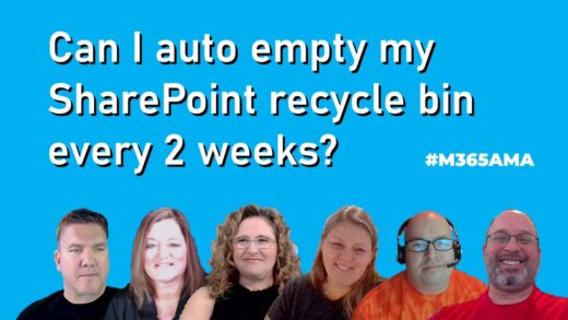 Can I auto empty my SharePoint recycle bin every 2 weeks? #M365AMA