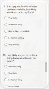 Customer Satisfaction Survey example